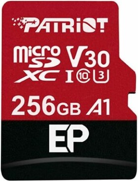 Patriot EP Series microSDXC 256GB s adaptérem / UHS-I V30 / U3 / A1 / Class 10 (PEF256GEP31MCX)