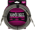 Ernie Ball Braided Instrument Cable Straight/Straight 18ft Silver Fox