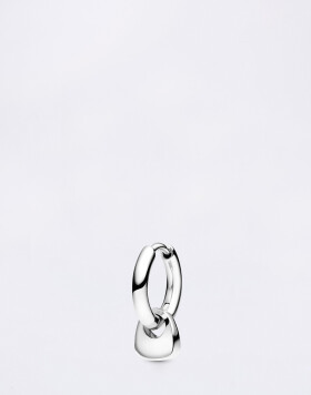Maria Black Tote Mini Huggie Silver Silver
