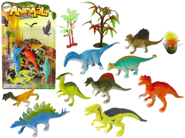 Mamido Sada barevných figurek dinosaurů, 9 kusů