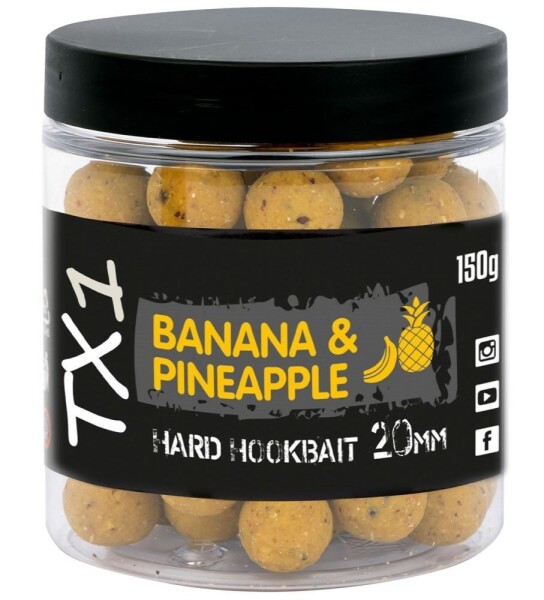 Shimano Boilies TX1 Hard Hookbait Banana & Pineapple 150g - 20mm,Shimano Boilies TX1 Hard Hookbait Banana & Pineapple 150g - 20mm