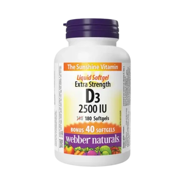 Webber Naturals D3 2500 UI 180 tbl (17444)