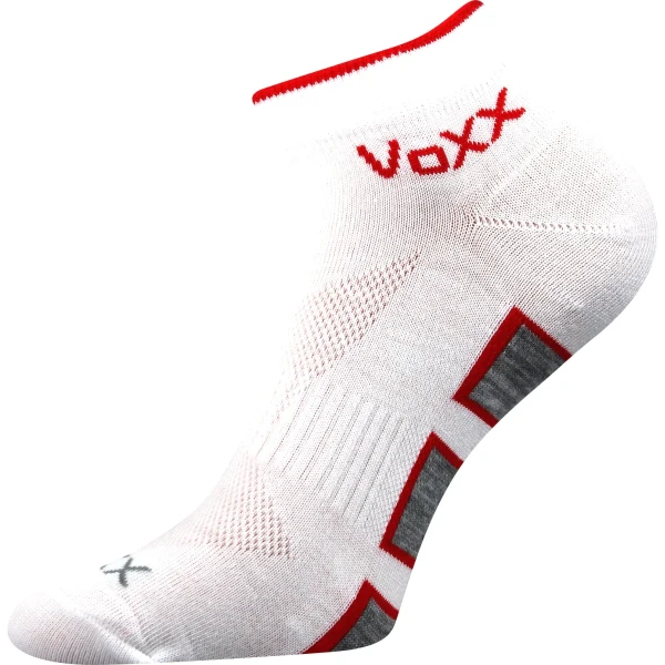 VOXX Ponožky sportovní slabé DUKATON se stříbrem BÍLÉ (3 páry) 43-46 100720
