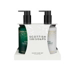 SCOTTISH FINE SOAPS Sada péče o ruce a tělo Fir and Firelight – 2 × 300 ml, zelená barva, bílá barva