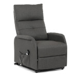 Křeslo polohovací, eletrické, šedá látka.