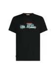 Pánské merino triko s krátkým rukávem ICEBREAKER Mens 150 Tech Lite SS Tee Transportage, Black velikost: S