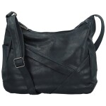 Trendy dámská koženková crossbody kabelka Riva, tmavě modrá