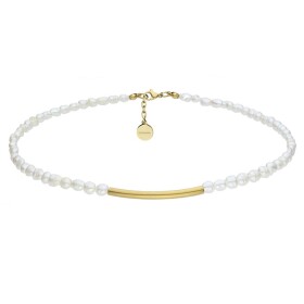 Perlový náhrdelník Ava Gold - chirurgická ocel, sladkovodní perla, Zlatá 42 cm + 3 cm (prodloužení)