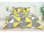 Stanex Ložní povlečení bavlněné Geometrie žlutá (LS267) ROZMĚR: 140x200 cm + polštář (90x70 cm)