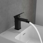 VILLEROY & BOCH - Subway 3.0 Bidetová baterie s výpustí, matná černá TVB112001000K5