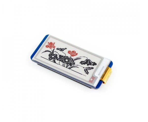 Waveshare 2,13" 212 x 104 e-paper displej HAT - 3 barvy