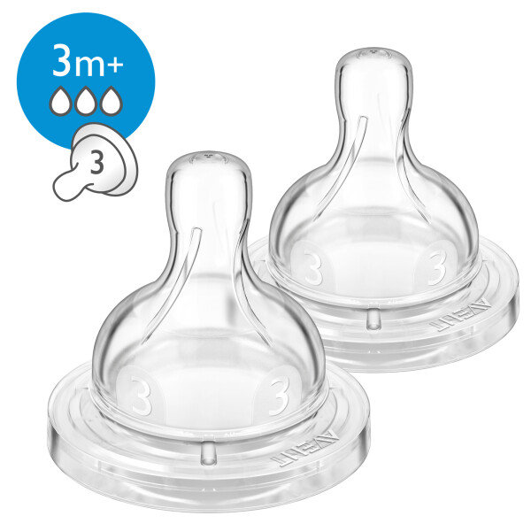 Philips Avent Dudlík Anti-colic/Classic+ 3 střední průtok 2 ks Bílá