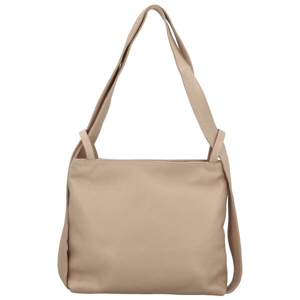 Trendy dámský kožený kabelko-batoh Ruoxi, pudrový