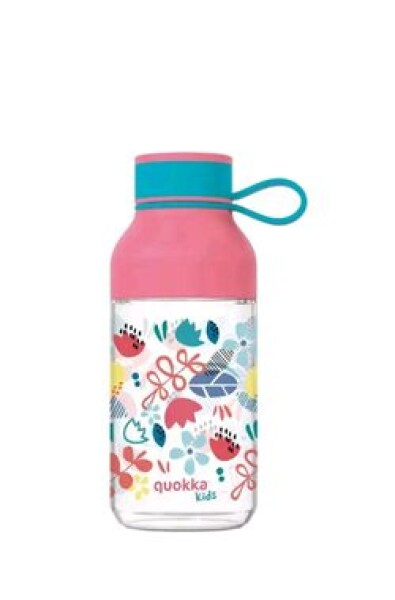 Quokka Ice Kids with strap 430ml Flowers / Láhev na vodu / poutko / tritan (8412497401581)