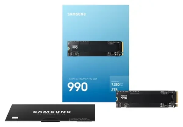 Samsung 990 2TB / SSD / M.2 NVMe PCI-E 4.0 / R:7250 MBps / W:6450 MBps / 5y (MZ-V9V2T0BW)