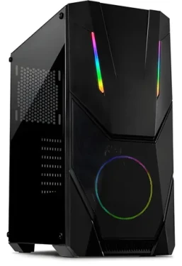 Inter-Tech IT-3303 Hornet černá / Skříň / ATX / průhledná bočnice / 1x 120mm ARGB / bez zdroje (88881340)