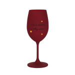 MILUJI VÁNOCE A TAKY VÍNO - bordo sklenice na víno 350 ml