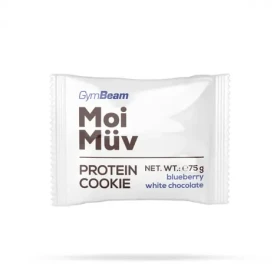 MoiMüv Protein Cookie - GymBeam (borůvka bílá čokoláda, 75 g) (48406-9-čučoriedka-bielačokoláda-75g)