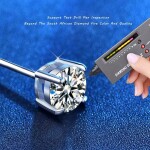 Royal Fashion stříbrné náušnice HA-XEZ001-SILVER-MOISSANITE