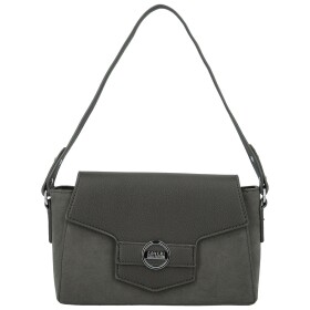 Módní dámská koženková kabelka na rameno Harper, tmavě šedá