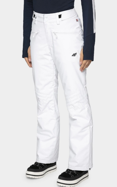 Dámské sportovní kalhoty H4Z19-SPDN004 bílé - 4F XL
