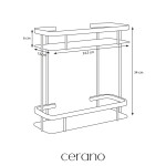 CERANO - Nástěnná koupelnová polička Alto - chrom CER-479518