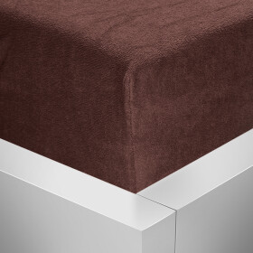 Stanex Froté napínací prostěradlo čokoládové ROZMĚR: (š/d/v) 200 x 200 x 20 cm, Barva: ČOKOLÁDOVÉ