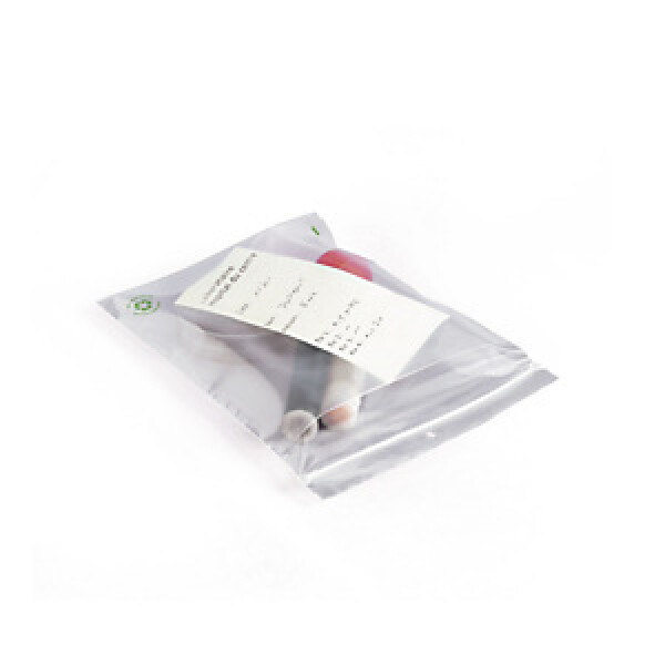 Plastový sáček se zipem a dvěma kapsami, 50 % recyklovaného materiálu, 230 × 320 mm, 500 ks