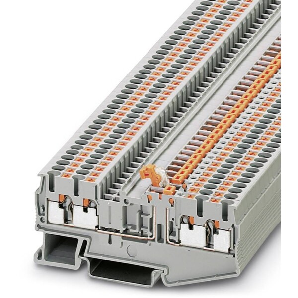 Phoenix Contact PT 2,5-QUATTRO-MT 3210172 oddělovací svorka Pólů: 4 0.14 mm² 2.5 mm² šedá 50 ks