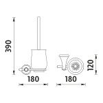 Nimco Lada staromosaz toaletní wc kartáč LA 19094K-65 LA 19094K-65