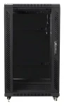 Lanberg 22U 19" černý / Stojanový rozvaděč / 600×600 mm / Flat pack / Nosnost 800 kg (FF01-6622-12B)