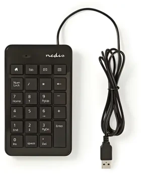 Nedis Numerická klávesnice / Numerická klávesnice / USB-A / drátová (KBNM100BK)