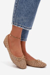 Baleríny s pletenkou a mašličkou Camel Belirra 40