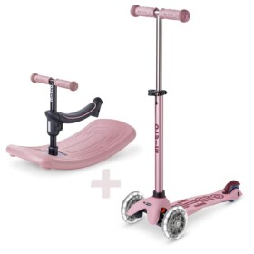 Koloběžka Mini Micro Deluxe Rock & Go LED rose