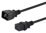 Equip IEC C20 - C19 černá / Napájecí kabel / 1,8 m / 250 V / 16 A / max. 3500 W (112130)