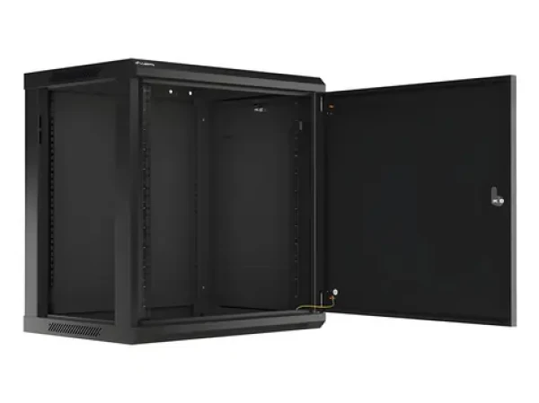 Lanberg WF01-6412-00B černá / Nástěnný rozvaděč / 19" / 12U / 600×450 mm / kovové dveře (WF01-6412-00B)