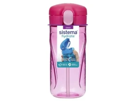 Sistema Hydrate Quick Flip Top Láhev s brčkem 520 ml růžová (8592001419674)