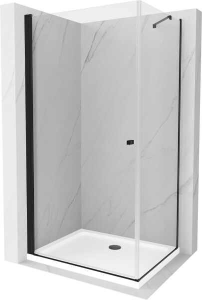 MEXEN/S - Pretoria sprchový kout 100 x120, transparent, černá + sprchová vanička včetně sifonu 852-100-120-70-00-4010B