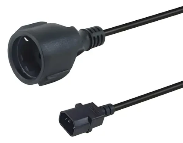 Equip 112106 černá / Napájecí kabel / IEC C14 - CEE 7/3 / 0,25 m / 250V / 10A (112106)