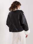 Černobílá zimní bunda s ozdobným kožíškem