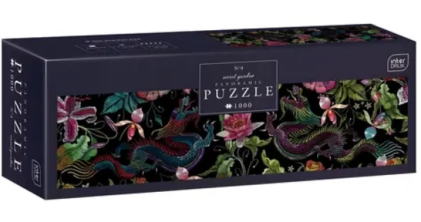 INTERDRUK Panoramatické puzzle Dračí zahrada