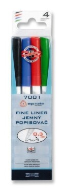 Koh-i-noor popisovač jemný fine liner 7001 0,3mm/ 4ks