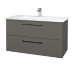 Dřevojas - Umyvadlová skříňka GIO SZZ2 100 - N06 Lava / Úchytka T06 / N06 Lava 202880H