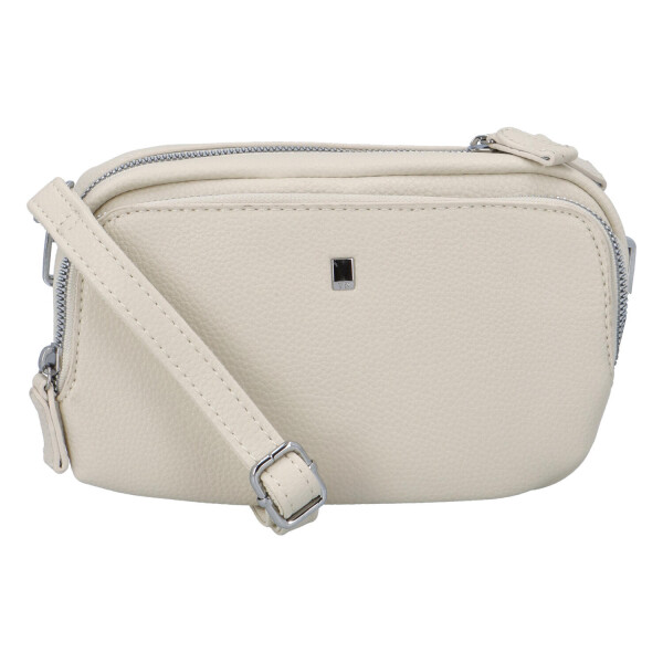 Prostorná koženková crossbody Danny, béžová