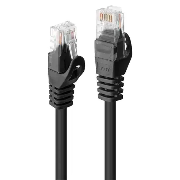 Lindy CAT6 U/UTP 1m černá / Síťový kabel / RJ-45 (48192)