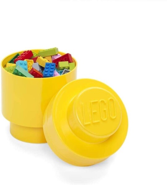 LEGO úložný box kulatý o123x183mm - žlutý LEGO40301732