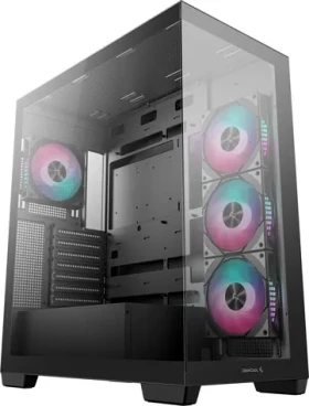 Deepcool CG580 4F ARGB černá / Skříň / 2x USB 3.2 Gen2 + USB-C / průhledná bočnice / bez zdroje (R-CG580-BKADA4-G-1)
