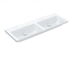 VILLEROY & BOCH - Subway 3.0 Dvojumyvadlo nábytkové 130x47 cm, bez přepadu, bez otvoru pro baterie, CeramicPlus, alpská bílá 4A71D3R1