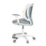 Dětská židle, výškově nastavitelná, modrá síťovina, KA-C806 BLUE