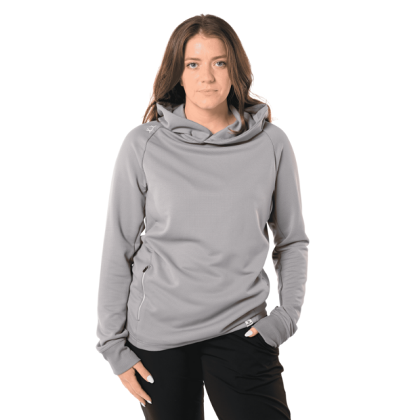 S23 BAUER FLC HOODIE-SR-LT GRY
